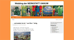 Desktop Screenshot of blog.werkstatt-unikum.de